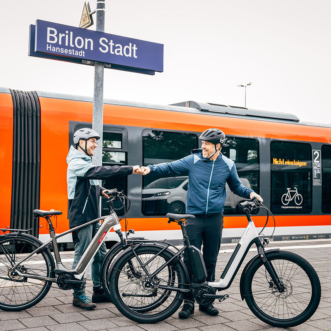Bahnhof der Stadt Brilon im Sauerland - Start der Radtour