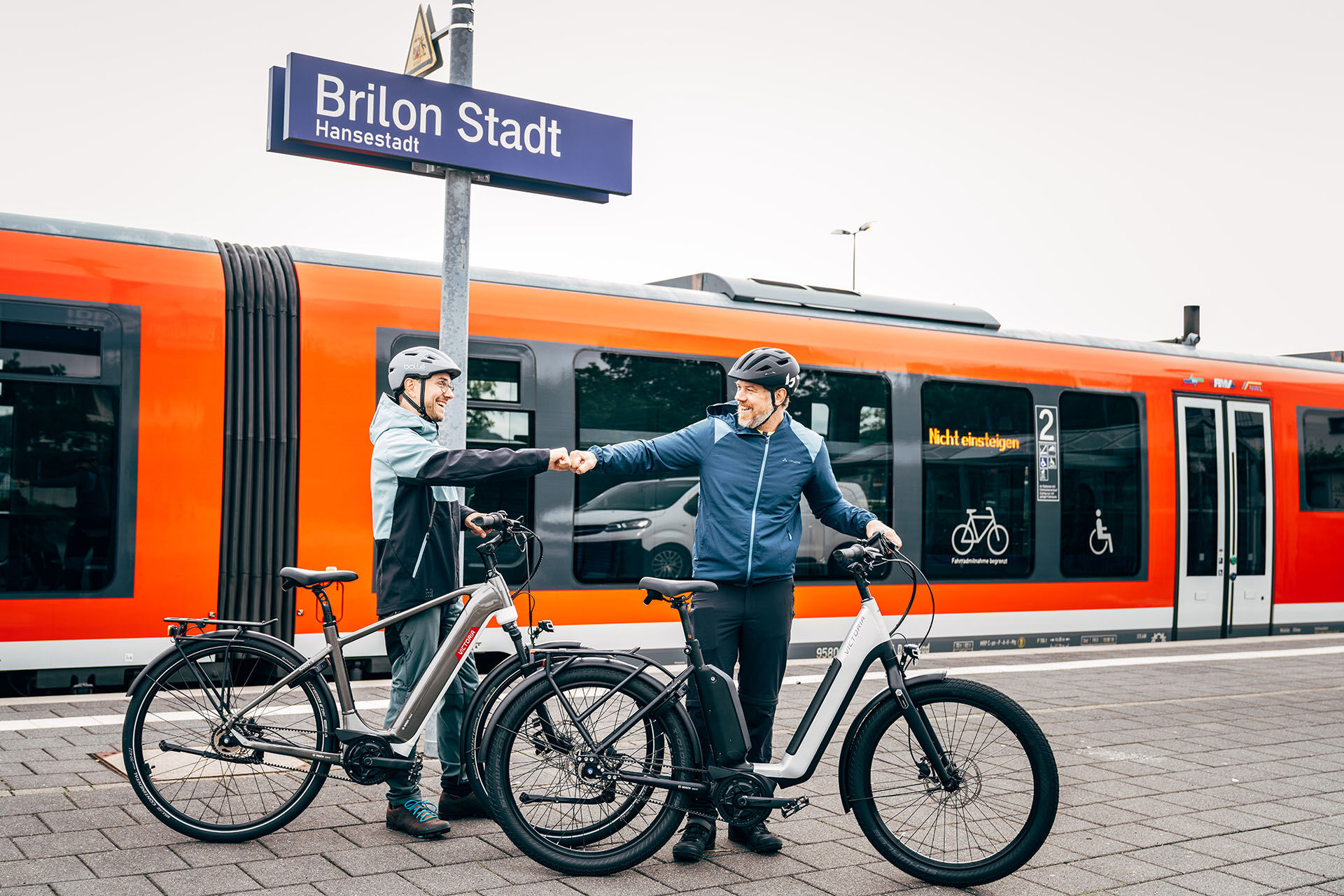 Bahnhof der Stadt Brilon im Sauerland - Start der Radtour